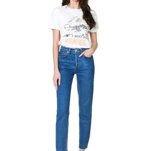 NWT Re/Done 90s High-rise Ankel Crop Light Blue Denim Jeans